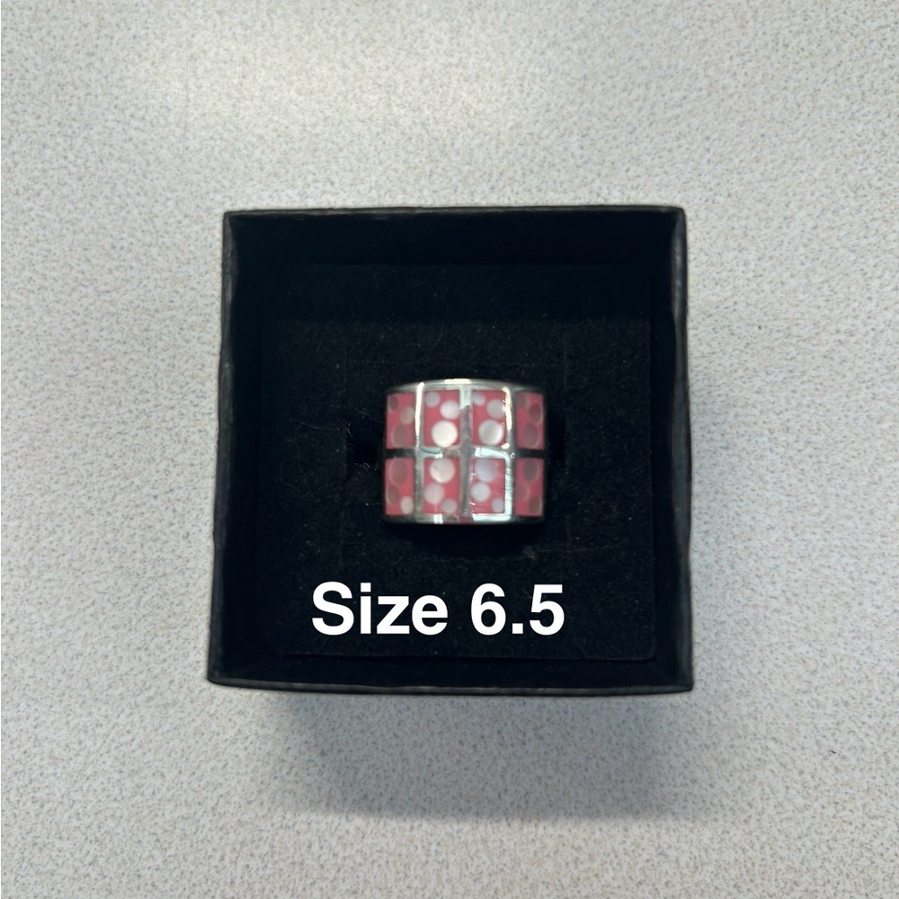 Elegant Pink and Silver Women's Ring